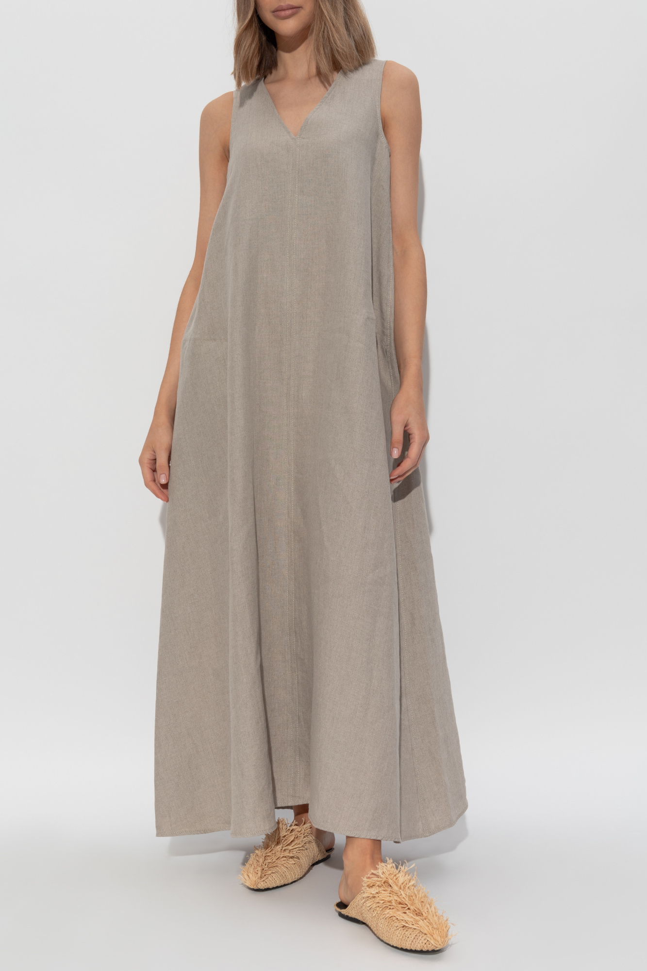 ワンピース Max Mara SS25 'Agoraio' dress (2511221062600 041) Coffee Agoraio Dress - MAX MARA - Russocapri